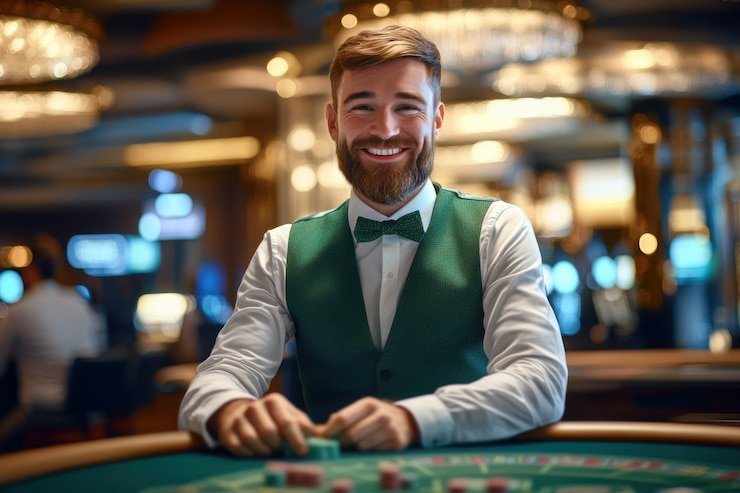 Live Sic Bo Dadu table with three dice and dealer interface